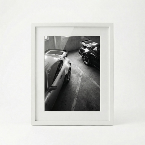 Framed Art Classic 911 Porsches Widebody Black & White Photography 16”x20” - Picture 4 of 4